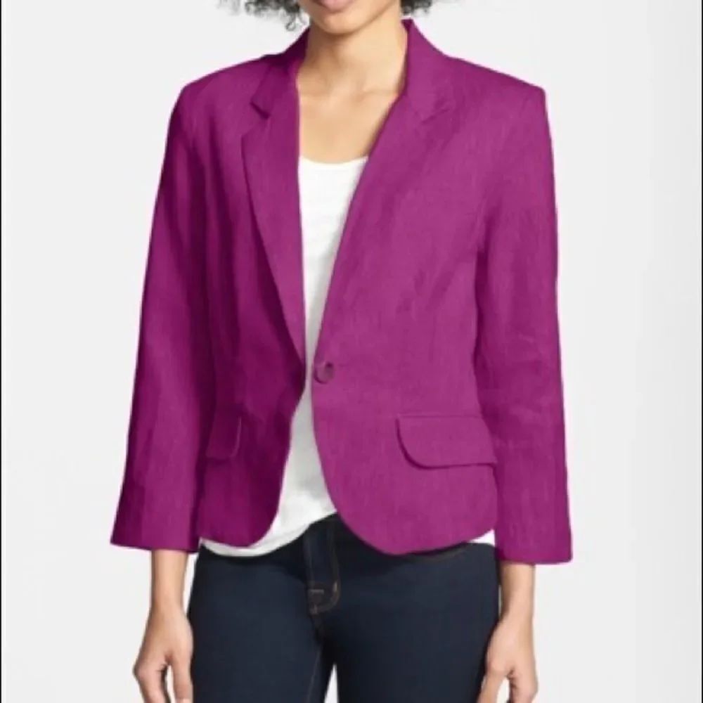 Olivia Moon Pink ThreeQuarter Sleeve Blazer Sz Sm